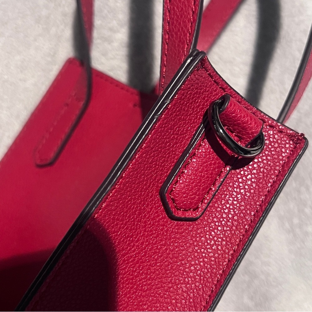 NWOT ESQUIRE Red Mini Tote - Picture 6 of 16